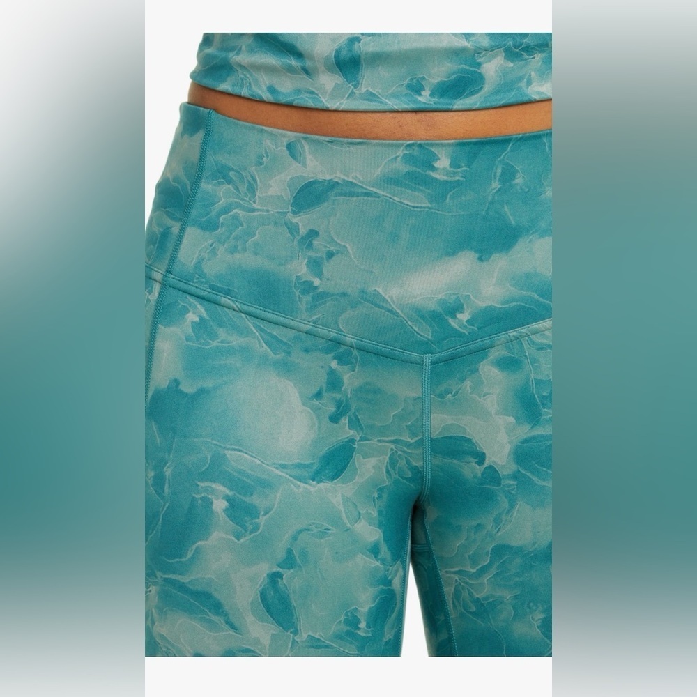 Zella high waist 7/8 Teal Marble Leggings - Picture 4 of 12